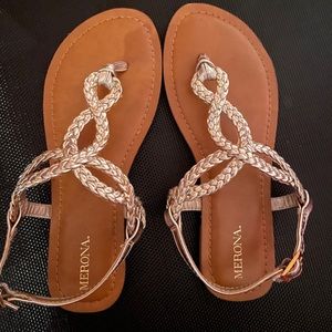 Merona gold braid sandals